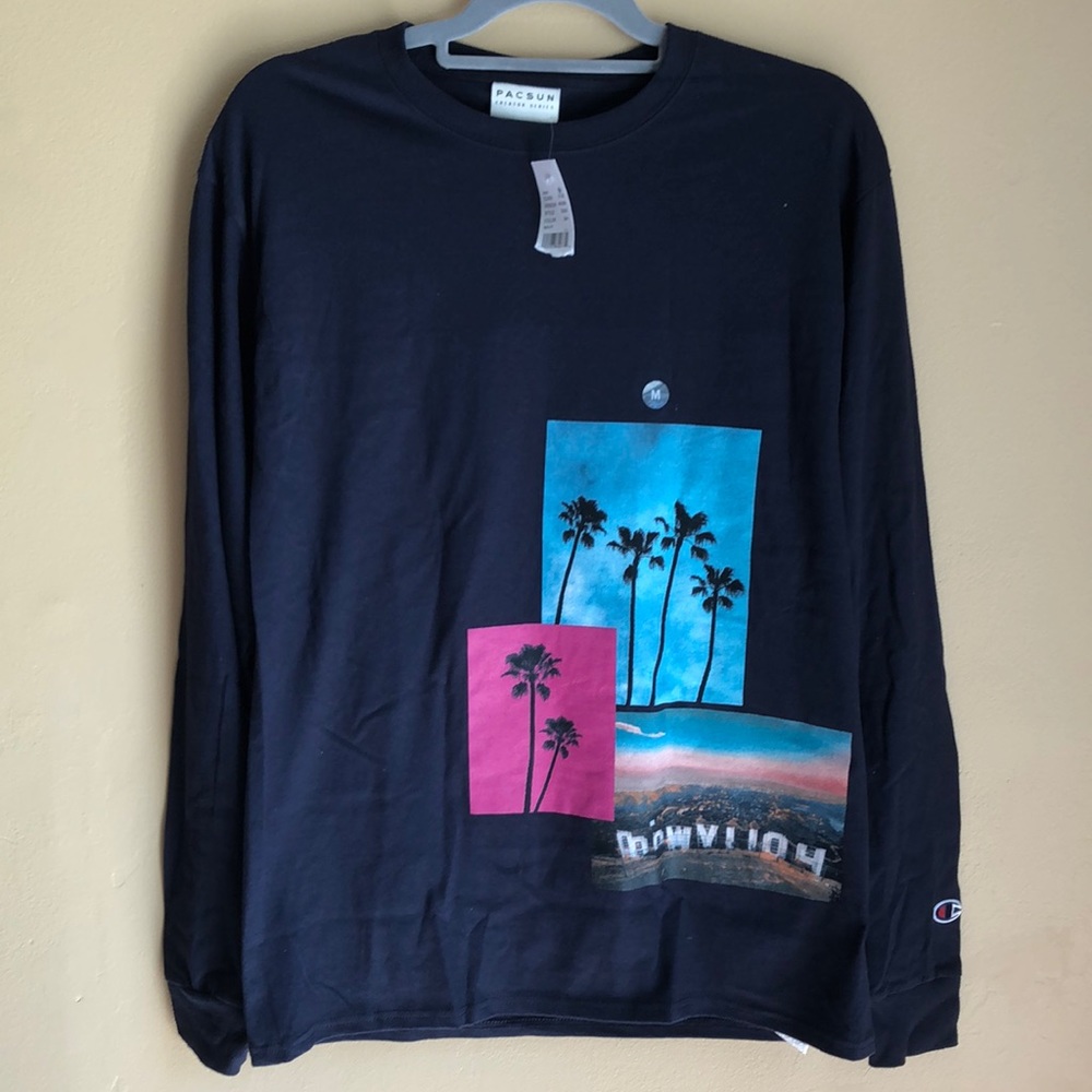 Champion Hollywood Sign Long Sleeve Pacsun M